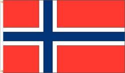 NORWAY LARGE 3' X 5' FEET COUNTRY FLAG BANNER .. NEW AND IN A PACKAGE