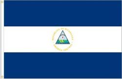 NICARAGUA LARGE 3' X 5' FEET COUNTRY FLAG BANNER .. NEW AND IN A PACKAGE