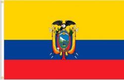 ECUADOR LARGE 3' X 5' FEET COUNTRY FLAG BANNER .. NEW AND IN A PACKAGE