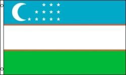 UZBEKISTAN LARGE 3' X 5' FEET COUNTRY FLAG BANNER .. NEW AND IN A PACKAGE