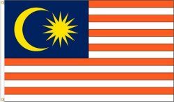 MALAYSIA LARGE 3' X 5' FEET COUNTRY FLAG BANNER .. NEW AND IN A PACKAGE