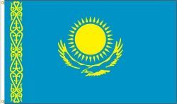 KAZAKHSTAN LARGE 3' X 5' FEET COUNTRY FLAG BANNER .. NEW AND IN A PACKAGE