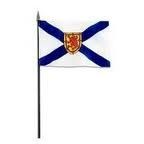 NOVA SCOTIA 4" X 6" INCHES MINI CANADIAN PROVINCE STICK FLAG BANNER ON A 10 INCHES PLASTIC POLE .. NEW AND IN A PACKAGE.