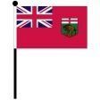 MANITOBA 4" X 6" INCHES MINI CANADIAN PROVINCE STICK FLAG BANNER ON A 10 INCHES PLASTIC POLE .. NEW AND IN A PACKAGE.