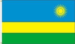 RWANDA LARGE 3' X 5' FEET COUNTRY FLAG BANNER .. NEW AND IN A PACKAGE