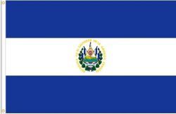 EL SALVADOR LARGE 3' X 5' FEET COUNTRY FLAG BANNER .. NEW AND IN A PACKAGE