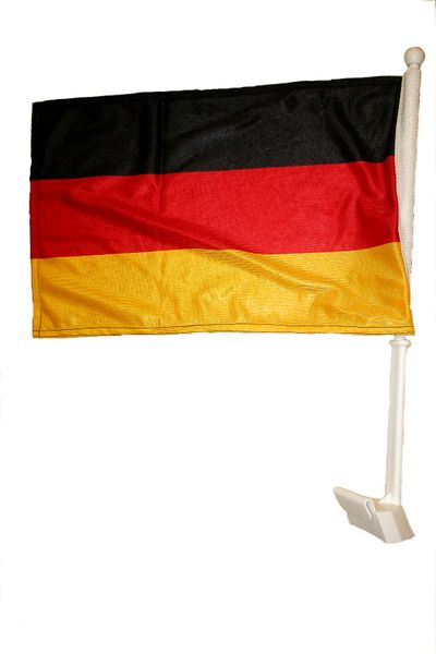 GERMANY 12" X 18" INCHES COUNTRY HEAVY DUTY WITH STICK CAR FLAG .. NEW AND IN A PACKAGE