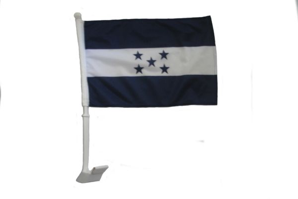 HONDURAS 12" X 18" INCHES COUNTRY HEAVY DUTY WITH STICK CAR FLAG .. NEW AND IN A PACKAGE