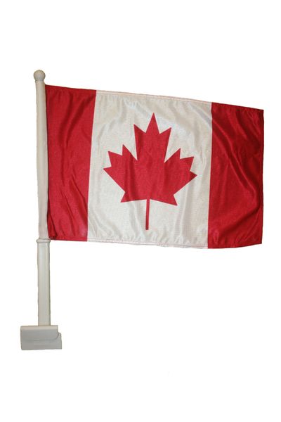 CANADA 12" X 18" INCHES COUNTRY HEAVY DUTY WITH STICK CAR FLAG .. NEW AND IN A PACKAGE