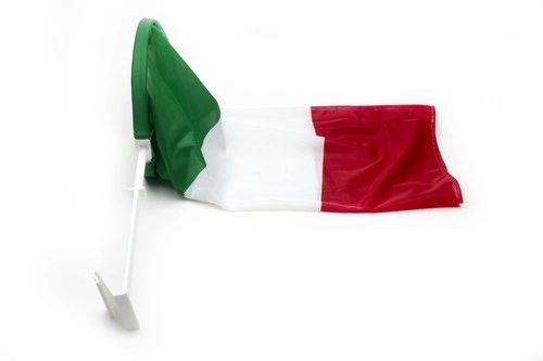 ITALY 12" X 18" INCHES COUNTRY HEAVY DUTY WITH STICK CAR FLAG .. NEW AND IN A PACKAGE