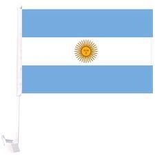 ARGENTINA 12" X 18" INCHES COUNTRY FLAG HEAVY DUTY WITH STICK CAR FLAG .. NEW AND IN A PACKAGE