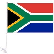 SOUTH AFRICA 12" X 18" INCHES COUNTRY FLAG HEAVY DUTY WITH STICK CAR FLAG .. NEW AND IN A PACKAGE