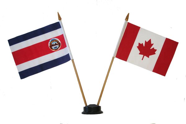 COLOMBIA & USA DOUBLE STICK FLAG BANNER SMALL 4" X 6" INCHES MINI DOUBLE COUNTRY STICK FLAG BANNER ON A 10 INCHES PLASTIC POLE .. NEW AND IN A PACKAGE