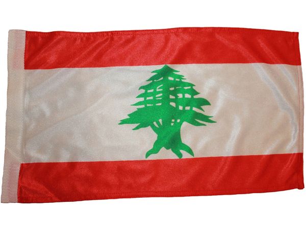 LEBANON 12" X 18" INCHES COUNTRY HEAVY DUTY WITH SLEEVE WITHOUT STICK CAR FLAG .. NEW AND IN A PACKAGE
