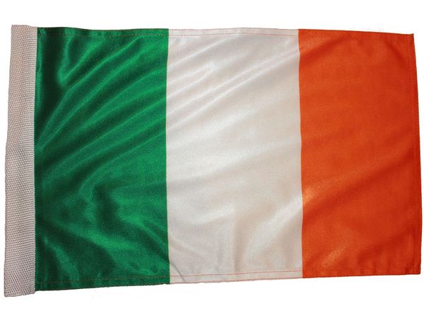 IRELAND 12" X 18" INCHES COUNTRY HEAVY DUTY WITH SLEEVE WITHOUT STICK CAR FLAG .. NEW AND IN A PACKAGE