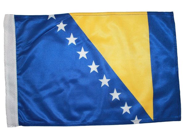BOSNIA & HERZEGOVINA 12" X 18" INCHES COUNTRY HEAVY DUTY WITH SLEEVE WITHOUT STICK CAR FLAG .. NEW AND IN A PACKAGE