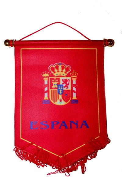 ESPANA SPAIN RED MEDIUM SIZE DOUBLE SIDED WALL MINI BANNER .. NEW AND IN A PACKAGE.