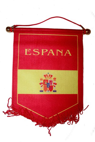 ESPANA SPAIN YELLOW RED COUNTRY DOUBLE SIDED WALL MINI BANNER .. NEW AND IN A PACKAGE.
