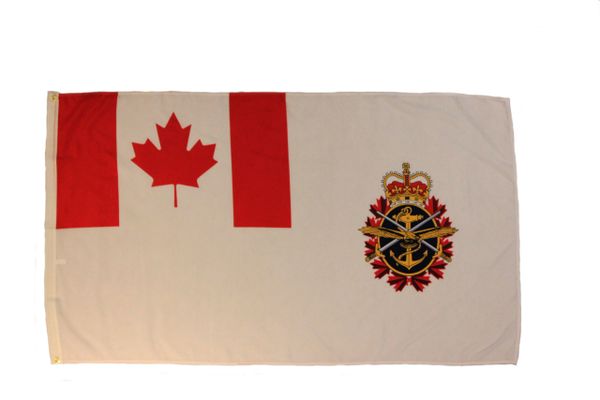 CANADA ARMED FORCES LARGE 3' X 5' FEET FLAG BANNER .. NEW AND IN A PACKAGE