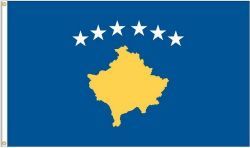 KOSOVO LARGE 3' X 5' FEET COUNTRY FLAG BANNER .. NEW AND IN A PACKAGE