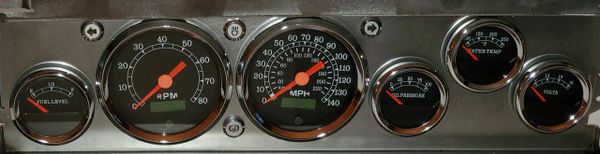 1970-72 Chevelle RAW STEEL Non-SS Dash With Gauges, LEDs & GPS Speedo