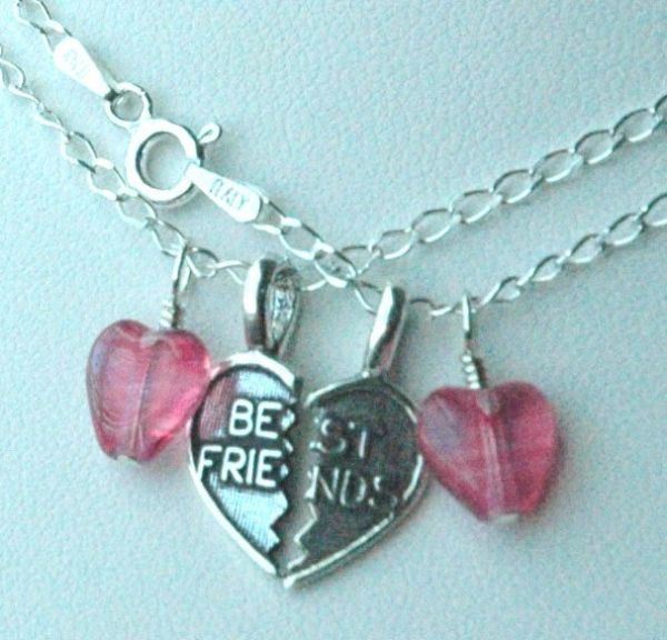 Sterling Silver BEST FRIENDS Children necklace - Set of Two