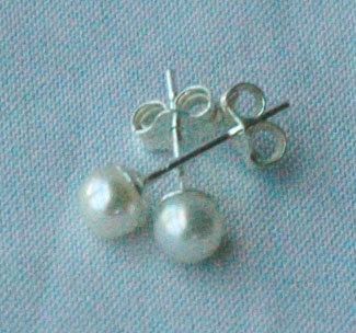 Freshwater Pearl Children Stud Post Sterling Silver Earrings