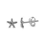 Sterling Silver Small Tiny Fancy Sartfish Stud Post Earrings, Starfish Earrings, Beach Wedding Earrings, Starfish Earrings, Beach Jewelry