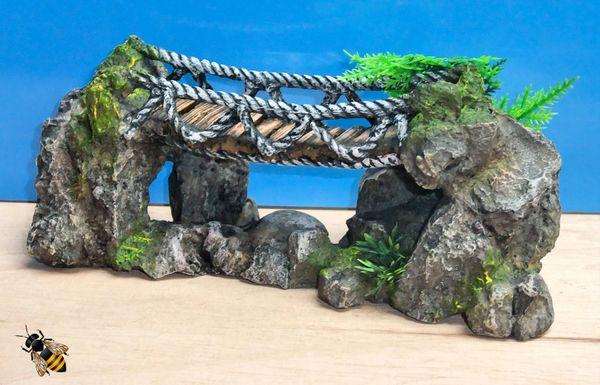 Aquarium Ornament Rock Rope Bridge Fish Tank Rock Decoration