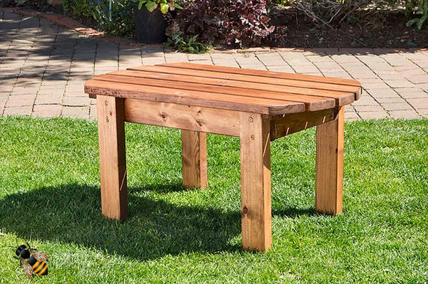 Garden Bench 2 Seater and Coffee Table Chunky Wooden Furniture