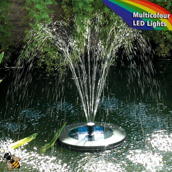 Floating Solar Lily Pond Pump Multi Colour LED Light Solar Pump Remote