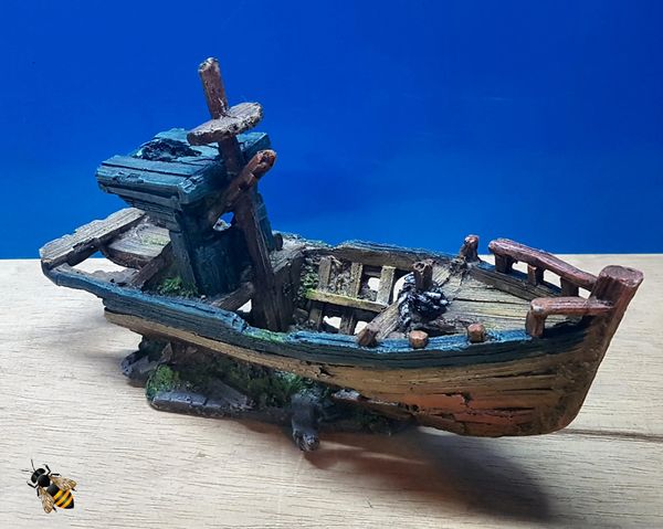 Aquarium Fishing Boat Landscaping Decoration Sand Table Game Fishing Ship  Toy Boat Model Tabletop Ornaments Yacht Boat