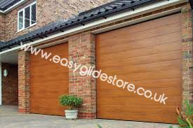 Sectional Electric Garage Door 15X7 Oak