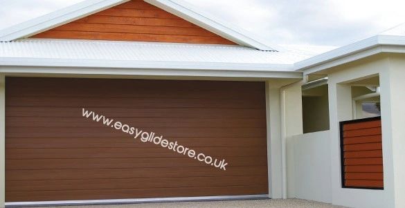 Sectional Electric Garage Door 15X7 Nut Brown