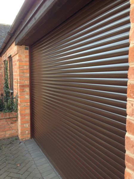 EG55 7X7 NUT BROWN ELECTRIC ROLLER GARAGE DOOR