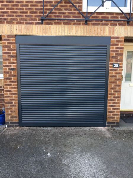 EG55 9X8 ANTHRACITE ELECTRIC ROLLER GARAGE DOOR