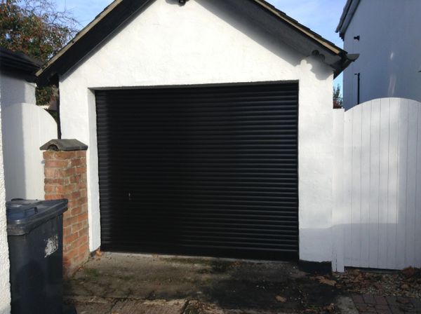 EG55Black Roller Electric Garage Door 10X8