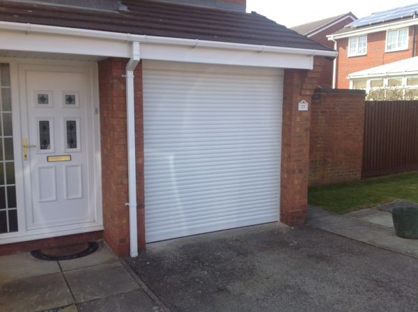 EG55 White Electric Roller Garage Door 7 6x7 6 EASYGLIDE 