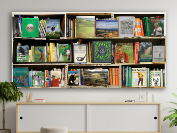 Bookshelf, Book, Books, Art, Artwork, Collage, Golf, Rock, Music, Cars, Travel, Artist, Print