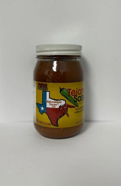 Tejano Salsa FIRE ROASTED MEDIUM 16 oz.