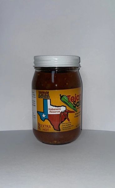 Tejano Salsa FIRE ROASTED (EXTRA HOT) HABANERO RESERVE 16 oz.