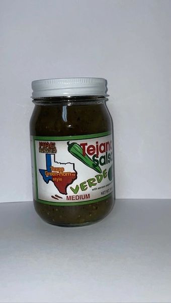 Tejano Salsa FIRE ROASTED VERDE (MEDIUM) 16 oz.