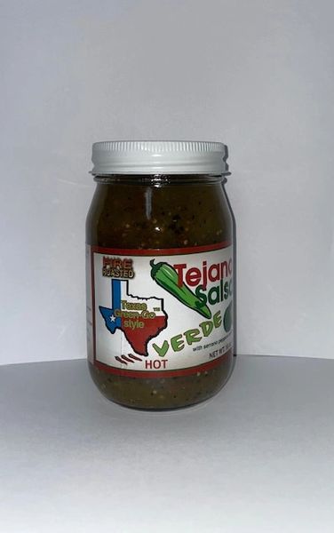 Tejano Salsa FIRE ROASTED VERDE (HOT) 16 oz.