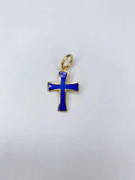 Gold vermeil enamel cross | Winona Street Design