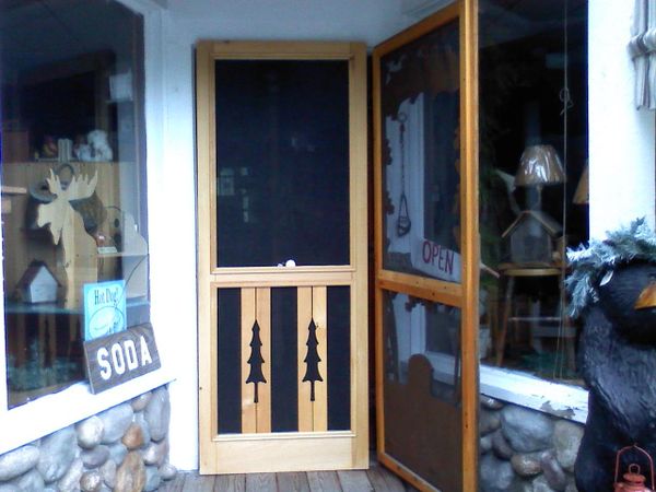 Pine Tree Cut Out Screen Door 32 36 Wood Wooden Otter Lake