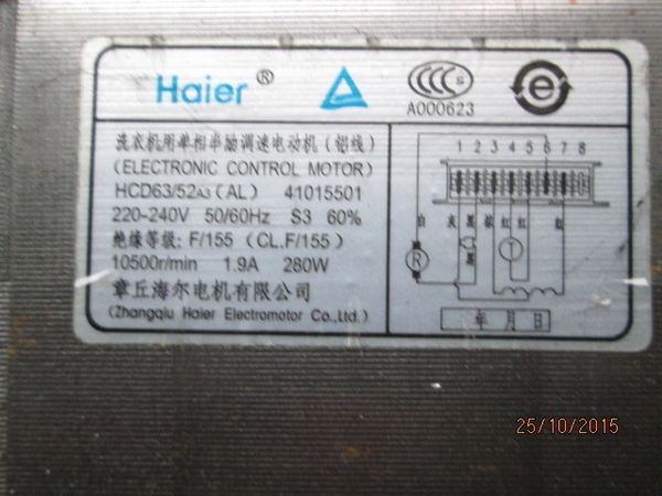 41015501 u sed fully tested Hoover 41015501 Candy Otsein Zerowatt ...