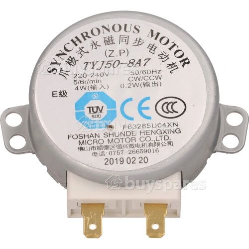 thumbnail image 2 of AC 220V-240V 50Hz CW/CCW Microwave Turntable Synchronous Motor TYJ50 2 of 10