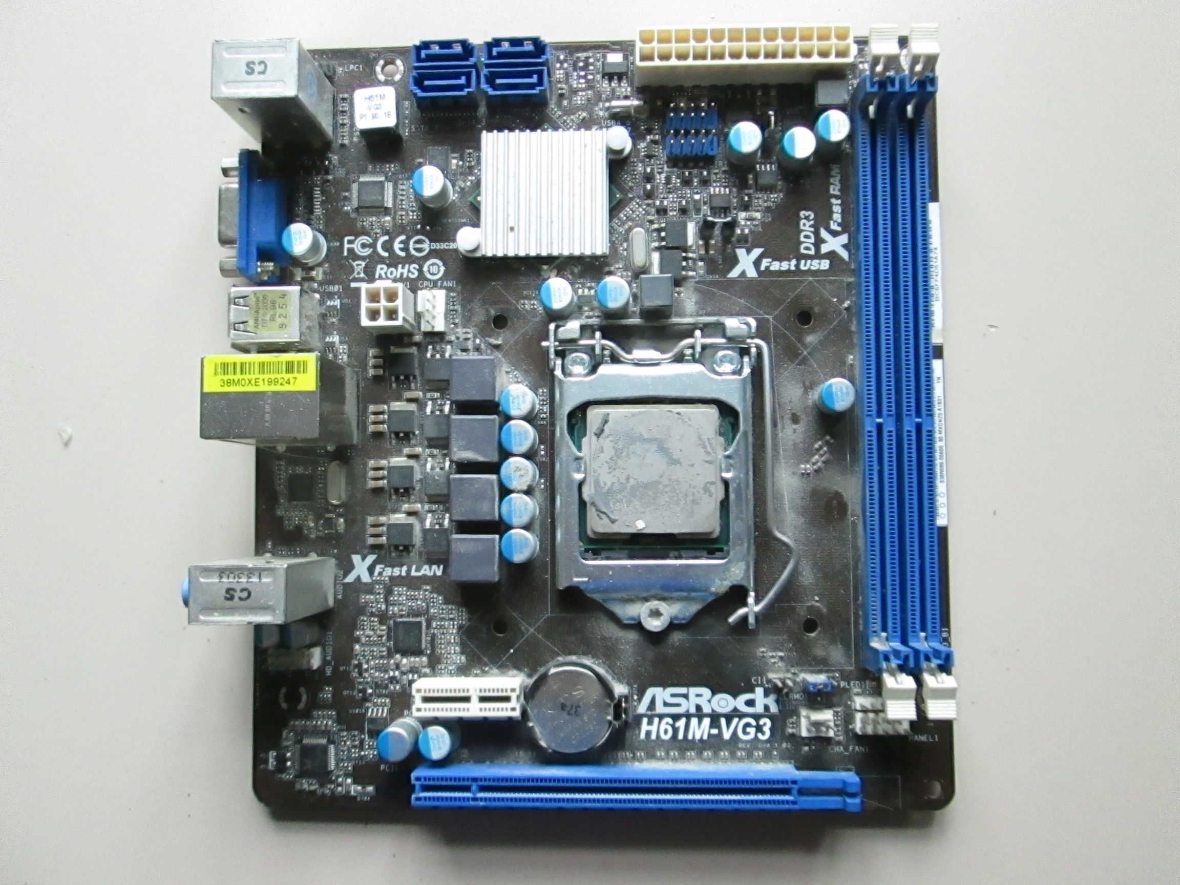 Asrock h61m vg3 не запускается