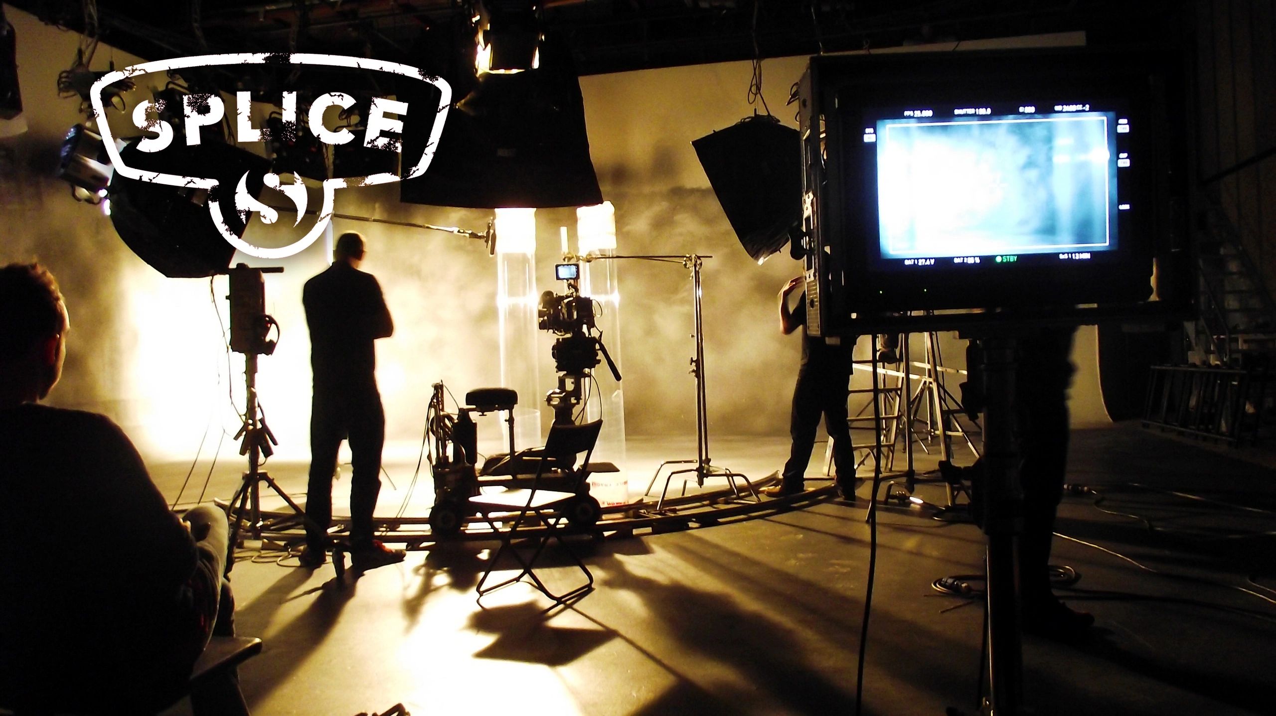 Recording studio interior for Splice Media Marketing