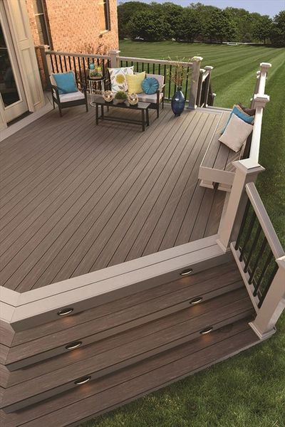 Azek Decking Boards Risers Fascia Trim Rails Deck